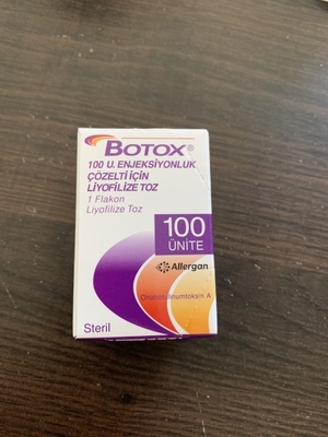 Giftstoff-Art Allergan  1x100iu Botulium eine 1 Phiole/ein Kasten