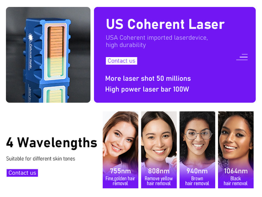 Professionelle Laser-Haarentfernung für Gesicht und Körper mit Hautkühlfunktion