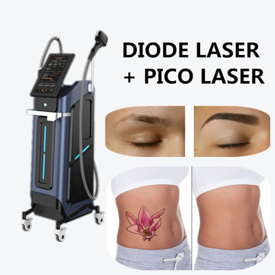 Diodenlaser-Haarentfernung Hautverjüngung Schönheitsmaschine Pico Laser 2 in 1