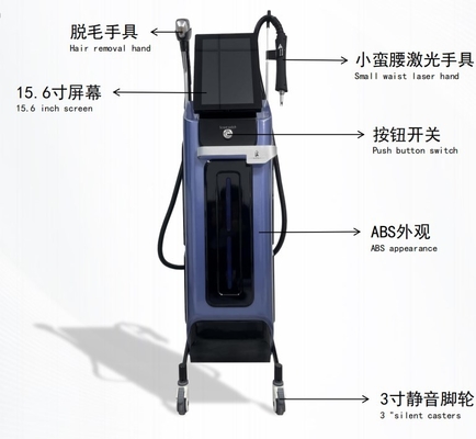 Diodenlaser-Haarentfernung Hautverjüngung Schönheitsmaschine Pico Laser 2 in 1