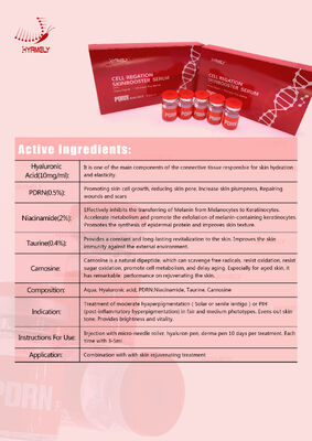 Weiße PDRN Seren 3 ml 5 Ampullen Box regenerative Hautpflege-Lösung zur Unterstützung der Kollagensynthese und Hautheilung