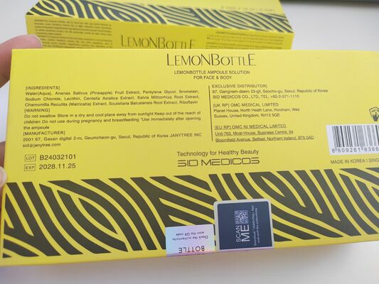 Limon Flasche Lipolyse Lösung Fortgeschrittene Fettlösung Injektion für Gesicht und Körper Bauch Abnehmen, Premium Lipolytic Serum sichere schnelle Gewichtsverlust Behandlung