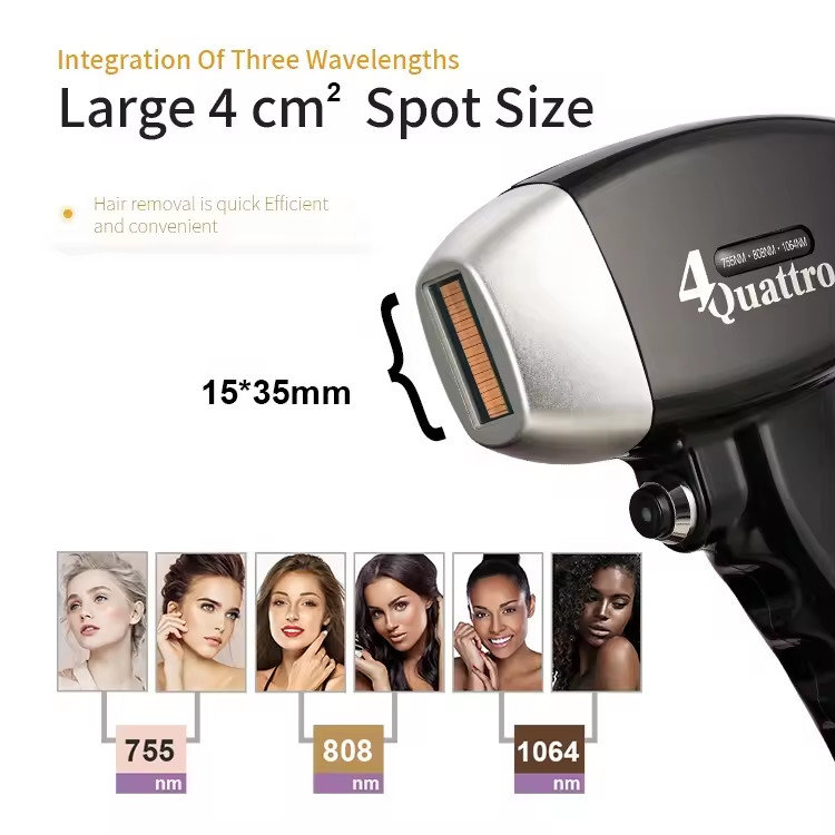 Soprano ICE 3 Wellenlänge Diode Laser Haarentfernung Maschine Alexandrit Laser Soprano Diode Laser