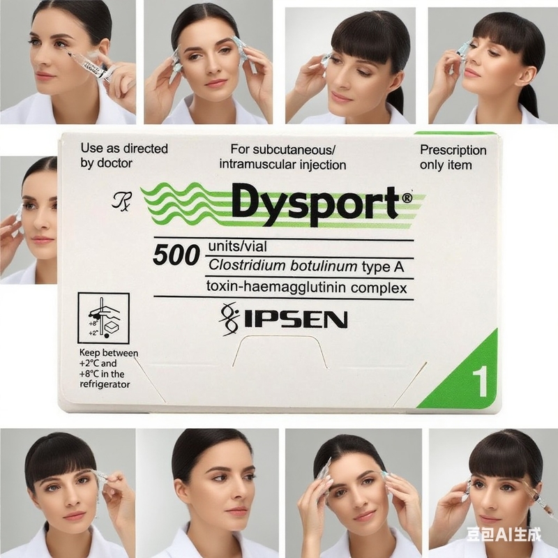 Bestellung Dysport 500 Einheiten Botulinumtoxin zur Entfernung von Gesichtsfalten
