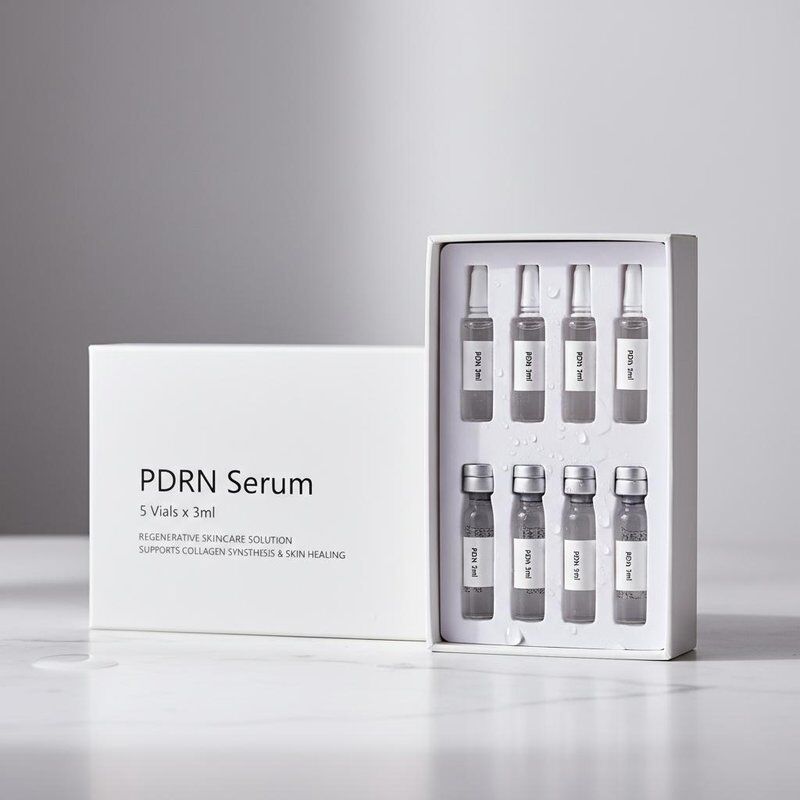 Weiße PDRN Seren 3 ml 5 Ampullen Box regenerative Hautpflege-Lösung zur Unterstützung der Kollagensynthese und Hautheilung