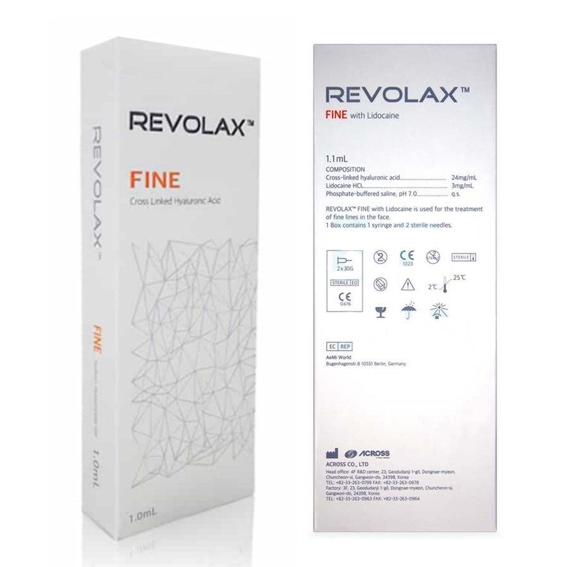 24 mg/ml Hyaluronsäure-Hautfüller 1.1ml Revolax für feine Falten