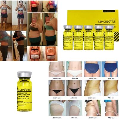 Zitronenflasche zum Abnehmen mit lipolytischer Lösung für Doppelkinn und Bauch